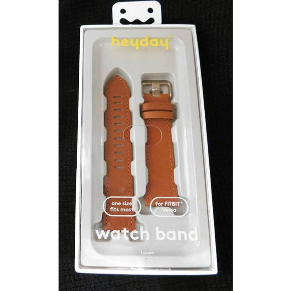 Heyday Fitbit Versa Band - Brown Vegan Faux Leather one size fits most NEW - Picture 2 of 5
